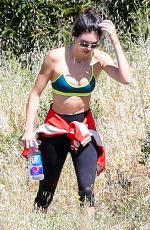 KEMDALL JENNER in Leggings amd Tank Top Out Hiking in Malibu