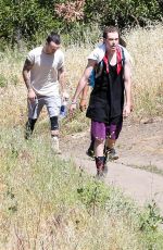 KEMDALL JENNER in Leggings amd Tank Top Out Hiking in Malibu