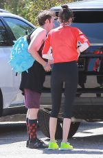 KEMDALL JENNER in Leggings amd Tank Top Out Hiking in Malibu