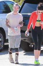 KEMDALL JENNER in Leggings amd Tank Top Out Hiking in Malibu