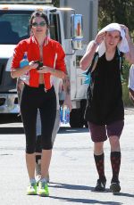 KEMDALL JENNER in Leggings amd Tank Top Out Hiking in Malibu
