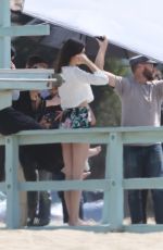 KENDALL and KYLIE JENNER on the Set of a Photoshoot in Malibu