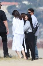 KENDALL and KYLIE JENNER on the Set of a Photoshoot in Malibu