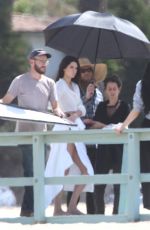 KENDALL and KYLIE JENNER on the Set of a Photoshoot in Malibu