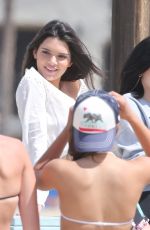 KENDALL and KYLIE JENNER on the Set of a Photoshoot in Malibu
