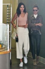 KENDALL JENNER and HAILEY BALDWIN at a Pancake House in West Hollywood 04/23/2015