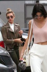 KENDALL JENNER and HAILEY BALDWIN at a Pancake House in West Hollywood 04/23/2015