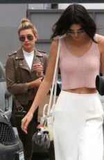 KENDALL JENNER and HAILEY BALDWIN at a Pancake House in West Hollywood 04/23/2015