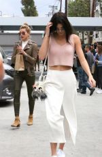 KENDALL JENNER and HAILEY BALDWIN at a Pancake House in West Hollywood 04/23/2015