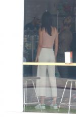KENDALL JENNER and HAILEY BALDWIN at a Pancake House in West Hollywood 04/23/2015