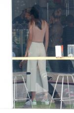 KENDALL JENNER and HAILEY BALDWIN at a Pancake House in West Hollywood 04/23/2015