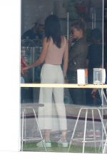 KENDALL JENNER and HAILEY BALDWIN at a Pancake House in West Hollywood 04/23/2015