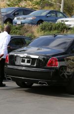 KENDALL JENNER and KHLOE KARDASHIAN at a Church in Agoura Hills