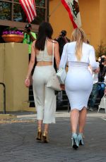 KENDALL JENNER and KHLOE KARDASHIAN at a Church in Agoura Hills