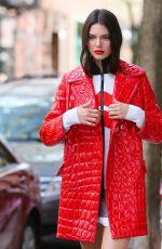 KENDALL JENNER on the Set of a Photoshoot in New York
