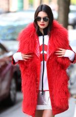 KENDALL JENNER on the Set of a Photoshoot in New York