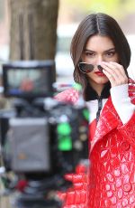 KENDALL JENNER on the Set of a Photoshoot in New York