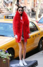 KENDALL JENNER on the Set of a Photoshoot in New York