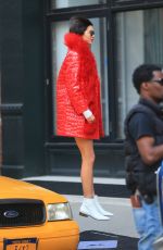 KENDALL JENNER on the Set of a Photoshoot in New York