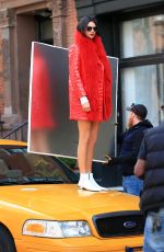 KENDALL JENNER on the Set of a Photoshoot in New York