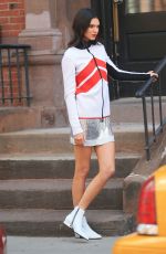KENDALL JENNER on the Set of a Photoshoot in New York