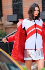 KENDALL JENNER on the Set of a Photoshoot in New York