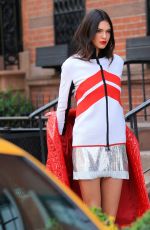 KENDALL JENNER on the Set of a Photoshoot in New York