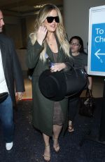 KHLOE KARDASHIAN Arrives at Los Angeles International Airport