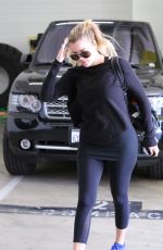 KHLOE KARDASHIAN in Tights at a Gym in Beverly Hills