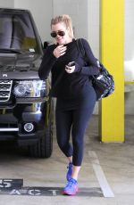 KHLOE KARDASHIAN in Tights at a Gym in Beverly Hills