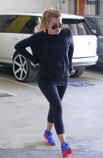 KHLOE KARDASHIAN in Tights at a Gym in Beverly Hills