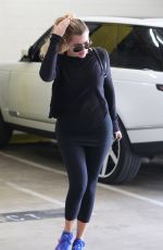 KHLOE KARDASHIAN in Tights at a Gym in Beverly Hills