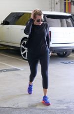 KHLOE KARDASHIAN in Tights at a Gym in Beverly Hills