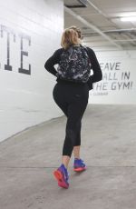 KHLOE KARDASHIAN in Tights at a Gym in Beverly Hills