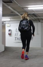 KHLOE KARDASHIAN in Tights at a Gym in Beverly Hills