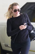 KHLOE KARDASHIAN in Tights at a Gym in Beverly Hills