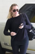 KHLOE KARDASHIAN in Tights at a Gym in Beverly Hills