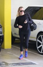 KHLOE KARDASHIAN in Tights at a Gym in Beverly Hills
