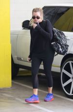 KHLOE KARDASHIAN in Tights at a Gym in Beverly Hills