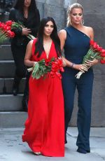 KIM and KHLOE KARDASHIAN at Armenian Genocide Memorial at Tsitsernakaberd in Yerevan