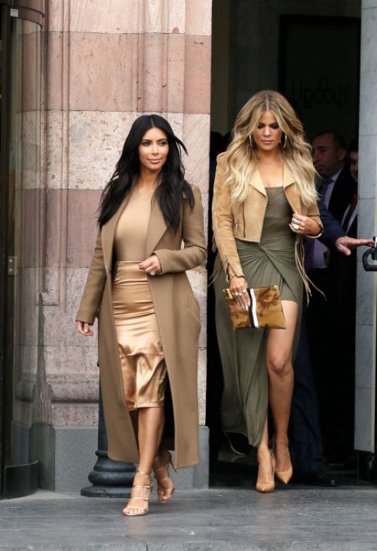 KIM and KHLOE KARDASHIAN at The Cascade in Yerevan KIM and KHLOE KARDASHIAN at The Cascade in Yerevan