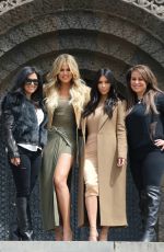 KIM and KHLOE KARDASHIAN at The Cascade in Yerevan