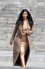 KIM and KHLOE KARDASHIAN at The Cascade in Yerevan