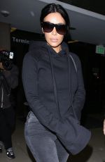 KIM KARDASHIAN Arrives at LAX Airport in Los Angeles 04/20/2015