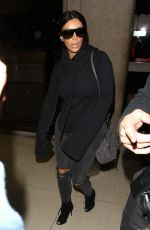 KIM KARDASHIAN Arrives at LAX Airport in Los Angeles 04/20/2015
