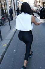 KIM KARDASHIAN heading to a Gym in Paris