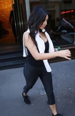 KIM KARDASHIAN heading to a Gym in Paris