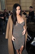 KIM KARDASHIAN Out and About in Paris
