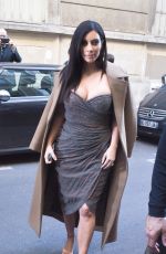 KIM KARDASHIAN Out and About in Paris