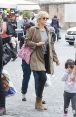 KRISTEN WIIG Out and About in Rome